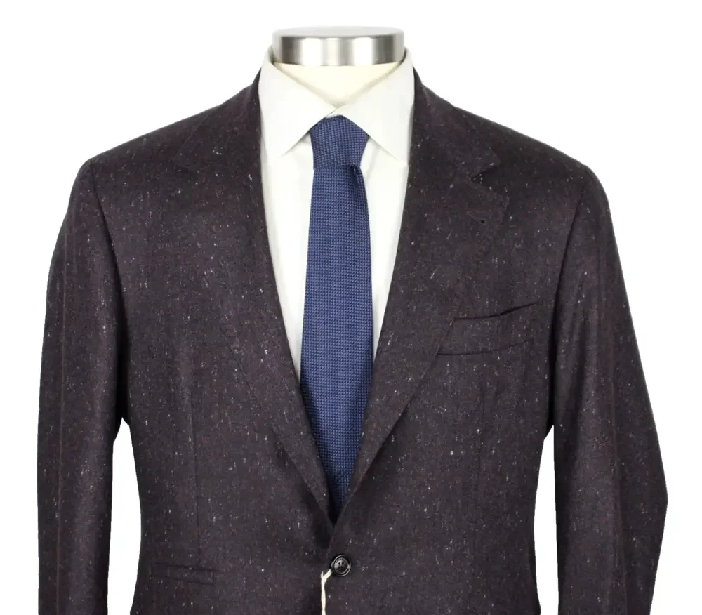 $6150 Brunello Cucinelli Blazer 38 R (48 EU) Purple Fleck Wool Cashmere Italy